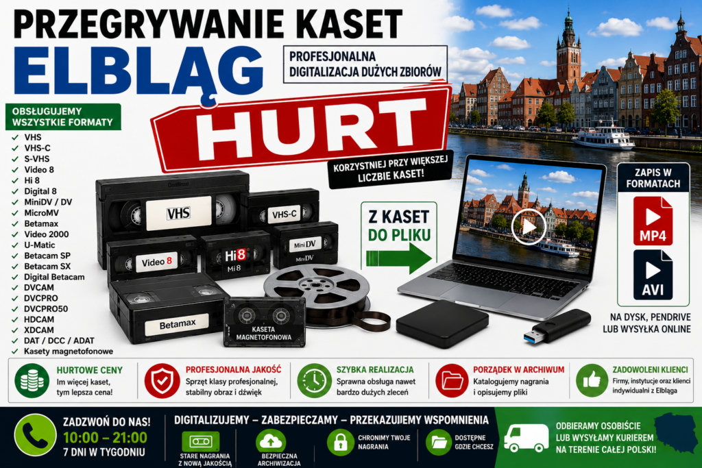 Przegrywanie Kaset Elbląg HURT