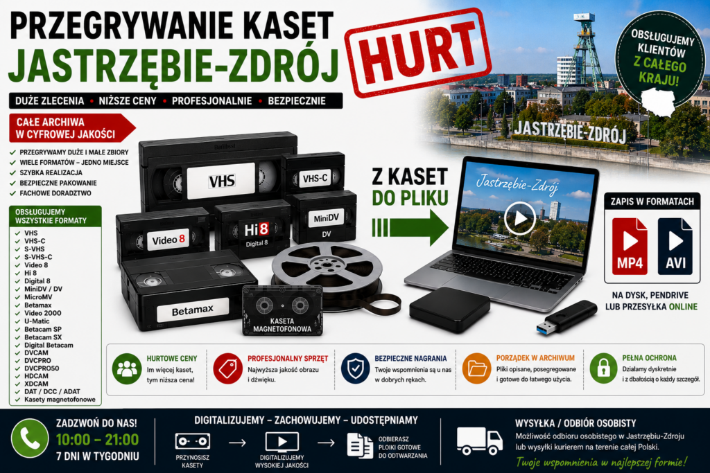 Przegrywanie Kaset Jastrzębie-Zdrój HURT