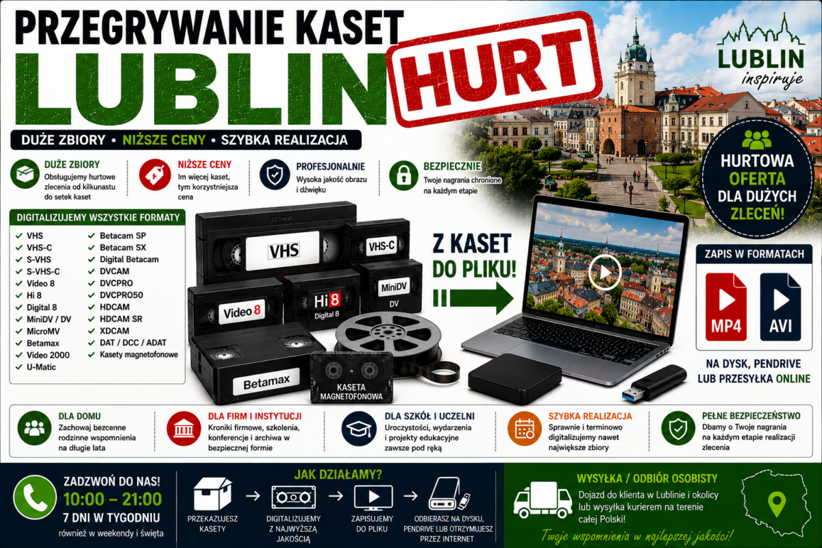 Przegrywanie Kaset Lublin HURT