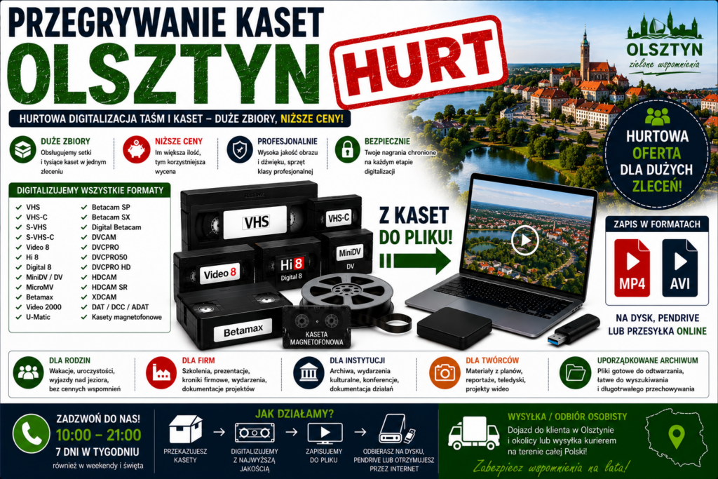 Przegrywanie Kaset Olsztyn HURT