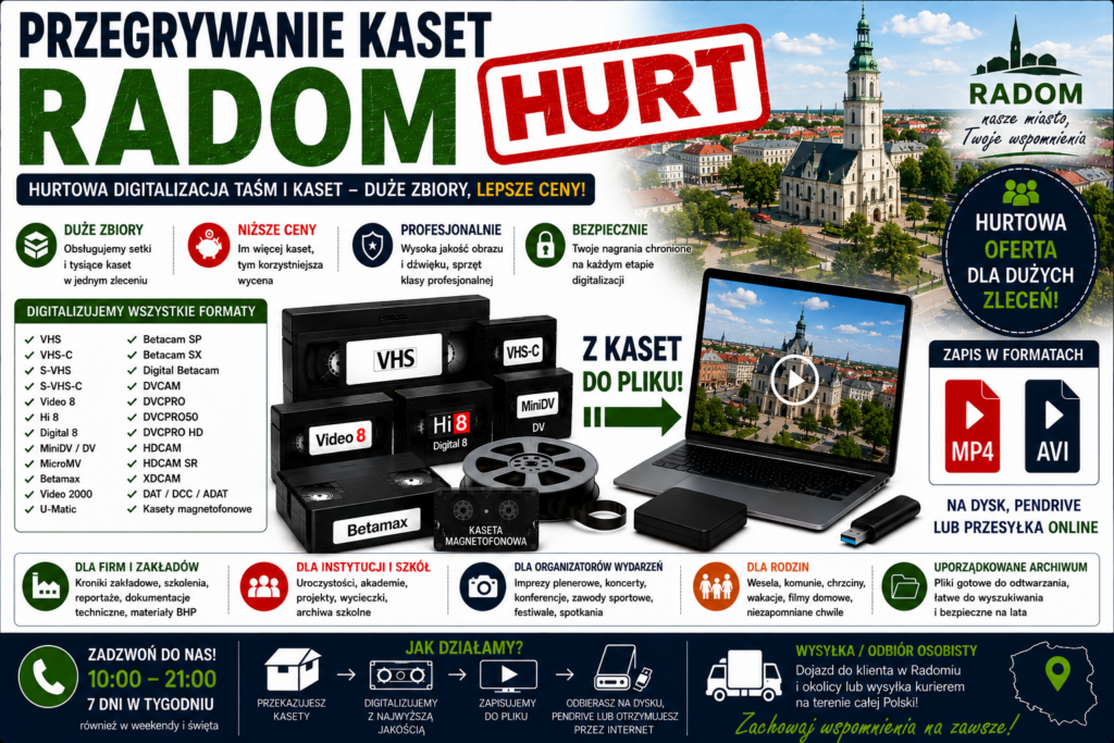 Przegrywanie Kaset Radom HURT