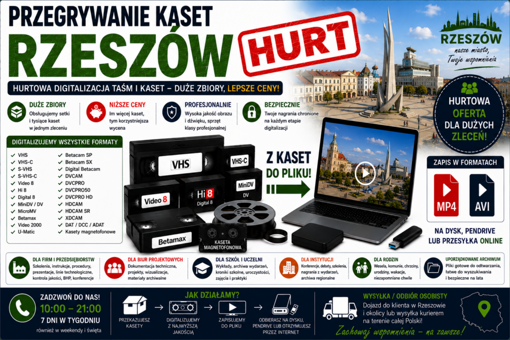 Przegrywanie Kaset Rzeszów HURT