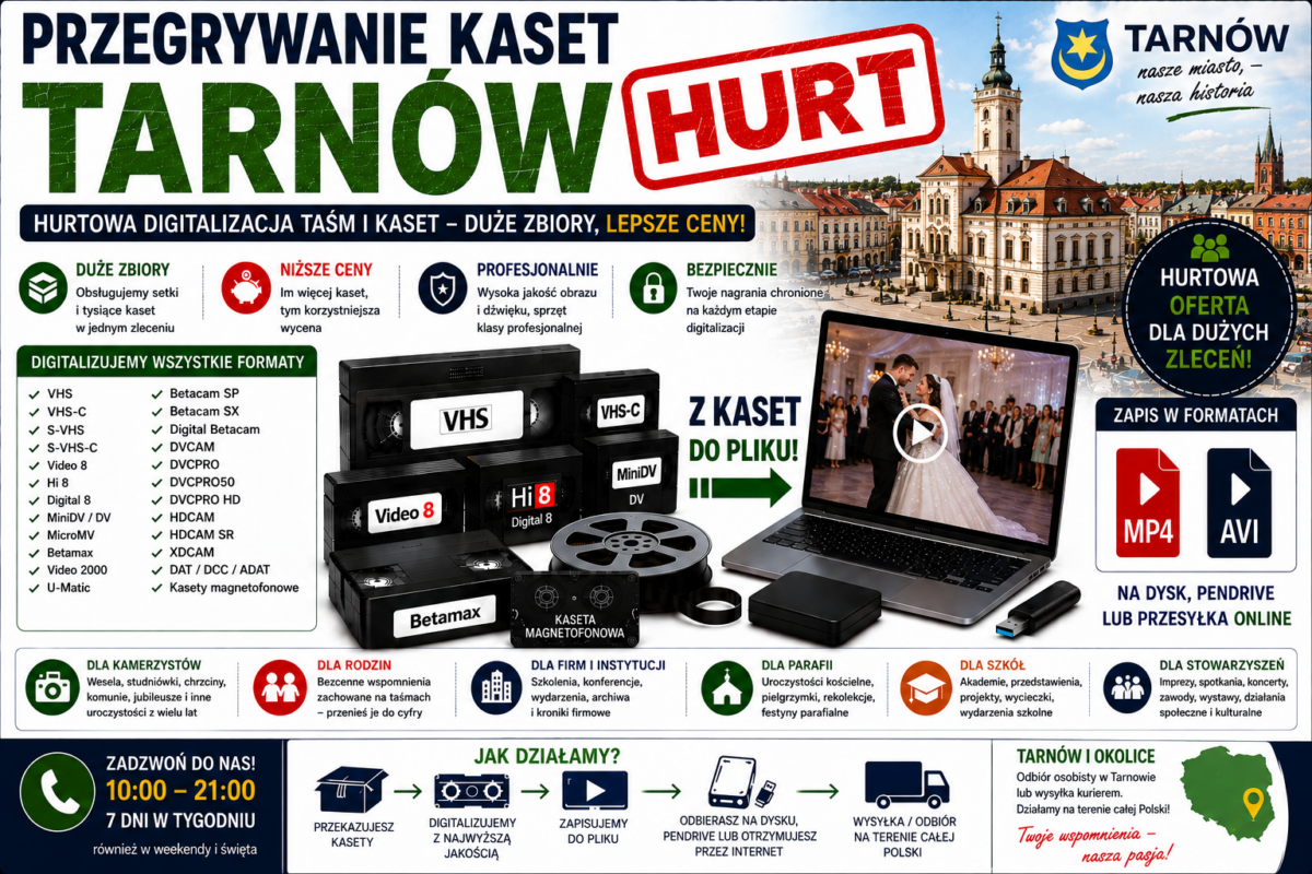Przegrywanie Kaset Tarnów HURT