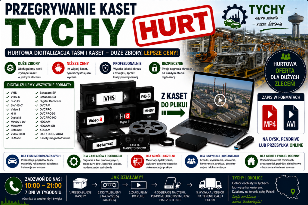 Przegrywanie Kaset Tychy HURT Przegrywanie Kaset Tychy HURT