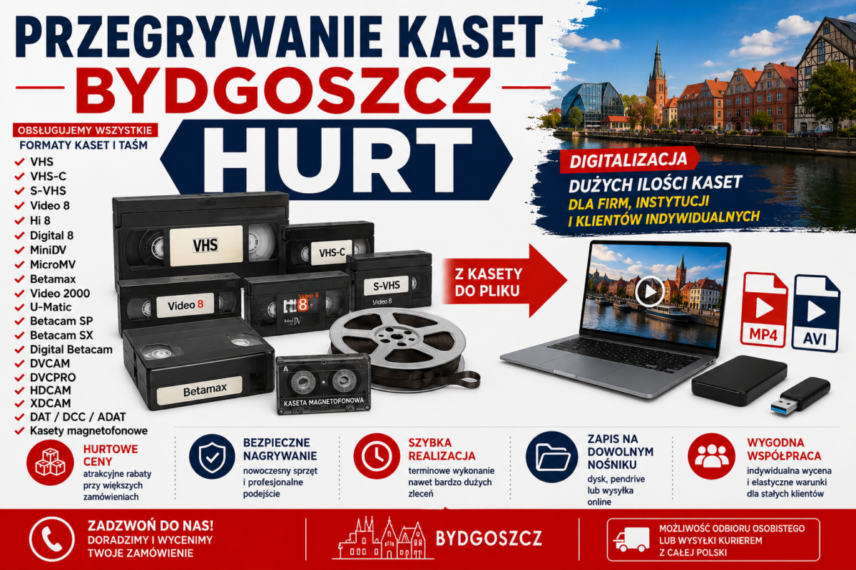 Przegrywanie Kaset Bydgoszcz HURT